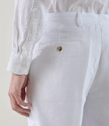 Pantalon ville 100% lin blanc - IZAC