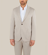 Veste ville en satin de coton beige