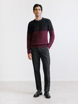 Pull col rond noir