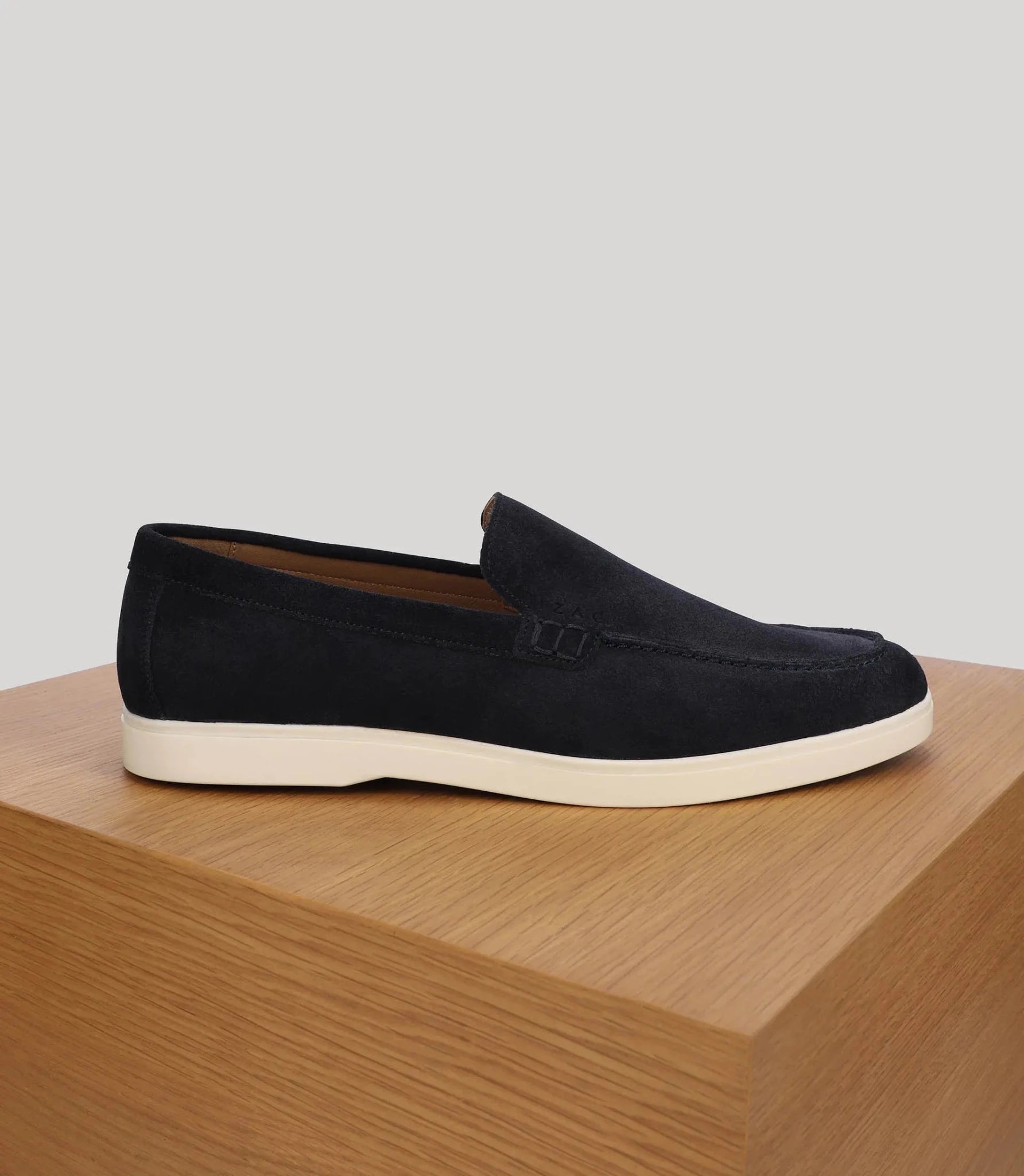 Mocassin casual en suède marine - IZAC