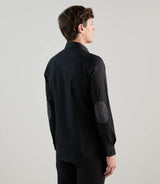 Chemise ville avec coudières noire - IZAC