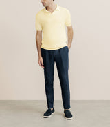 Polo col ouvert en maille jaune - IZAC