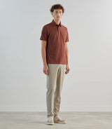 Polo piqué rouge bordeaux - IZAC