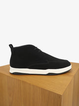 Bottines casual en suède noir