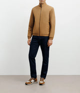Blouson col chemise camel