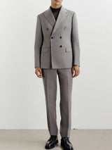 Grey double-breasted suit