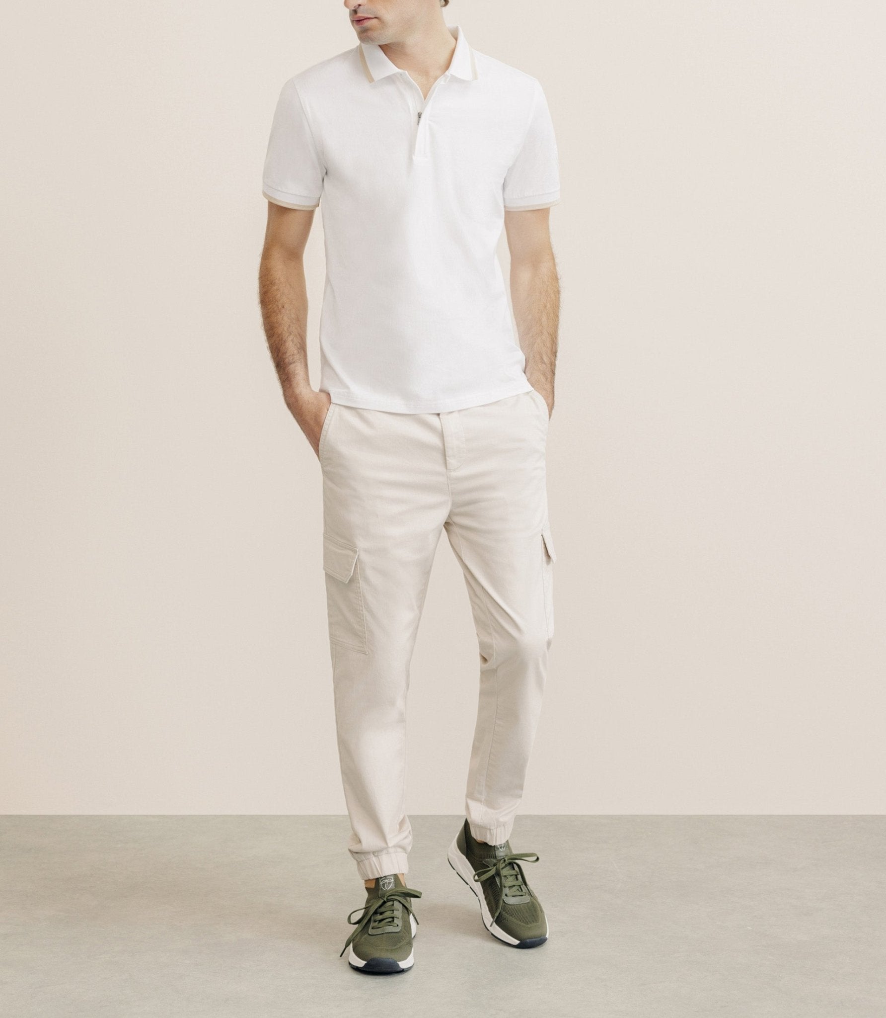 Polo zip blanc - IZAC