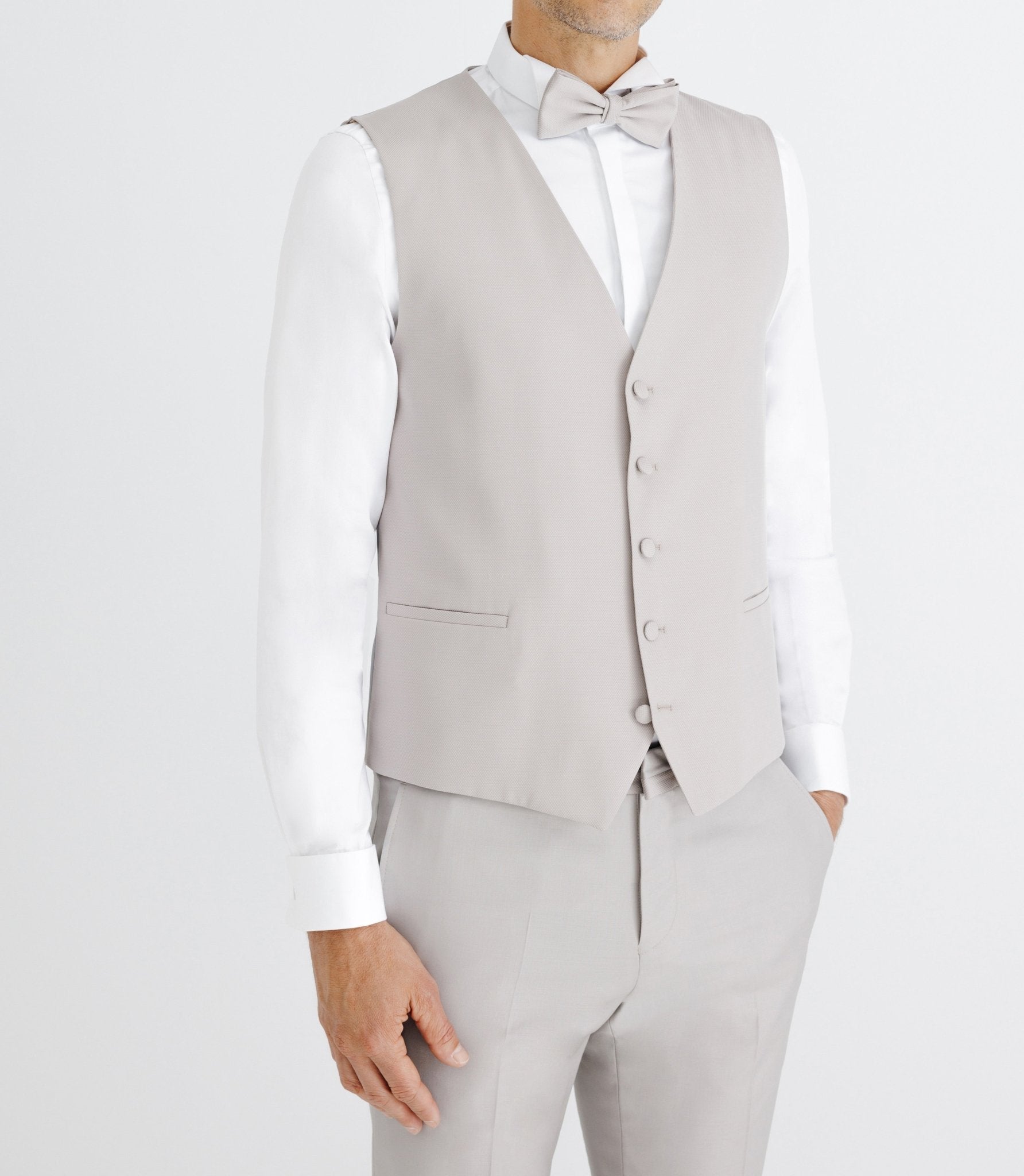 Gilet de costume cérémonie gris - IZAC