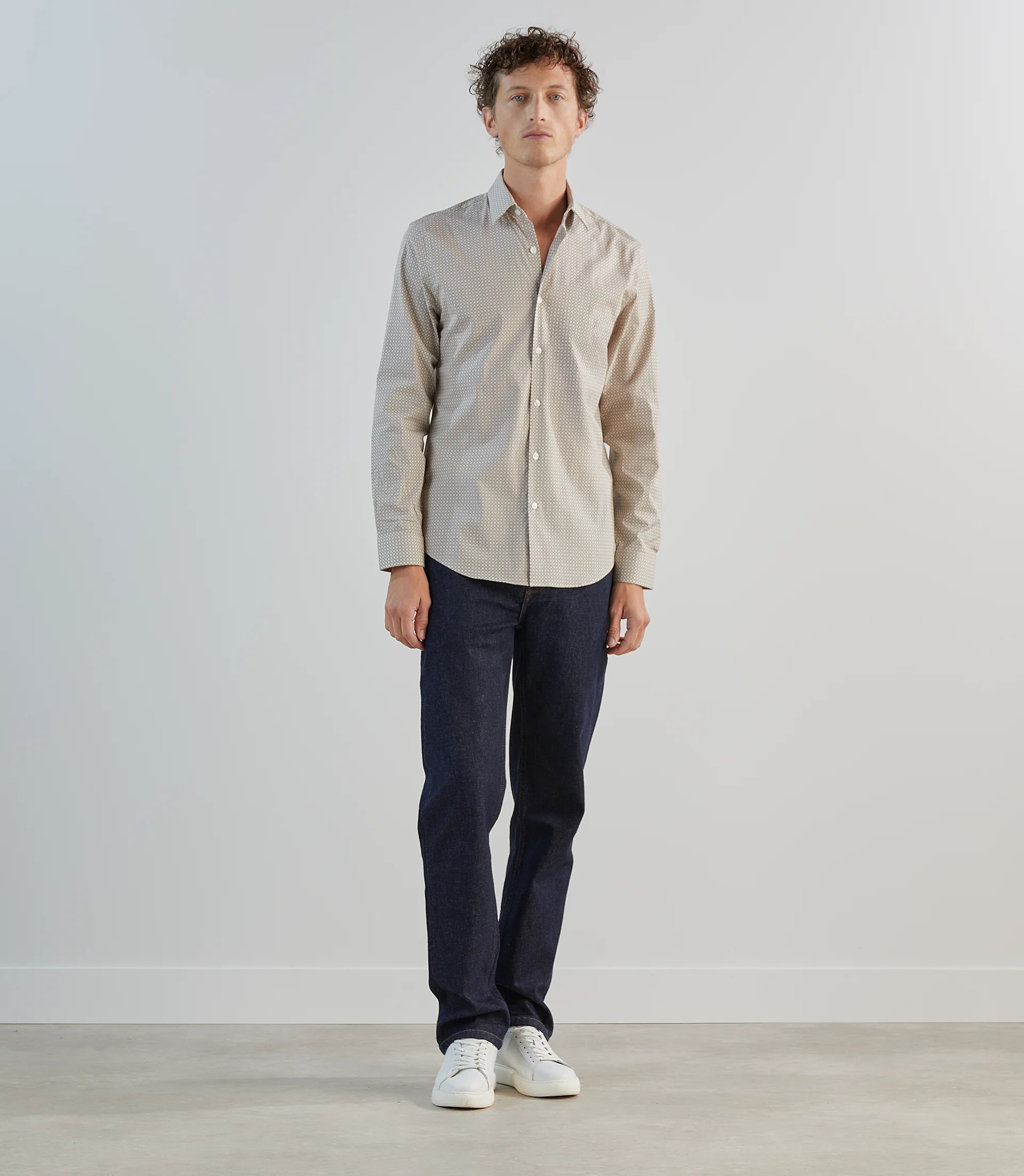 Chemise fantaisie beige - IZAC