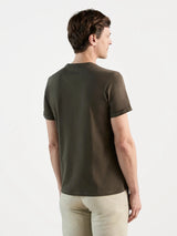 dark khaki crew neck t-shirt