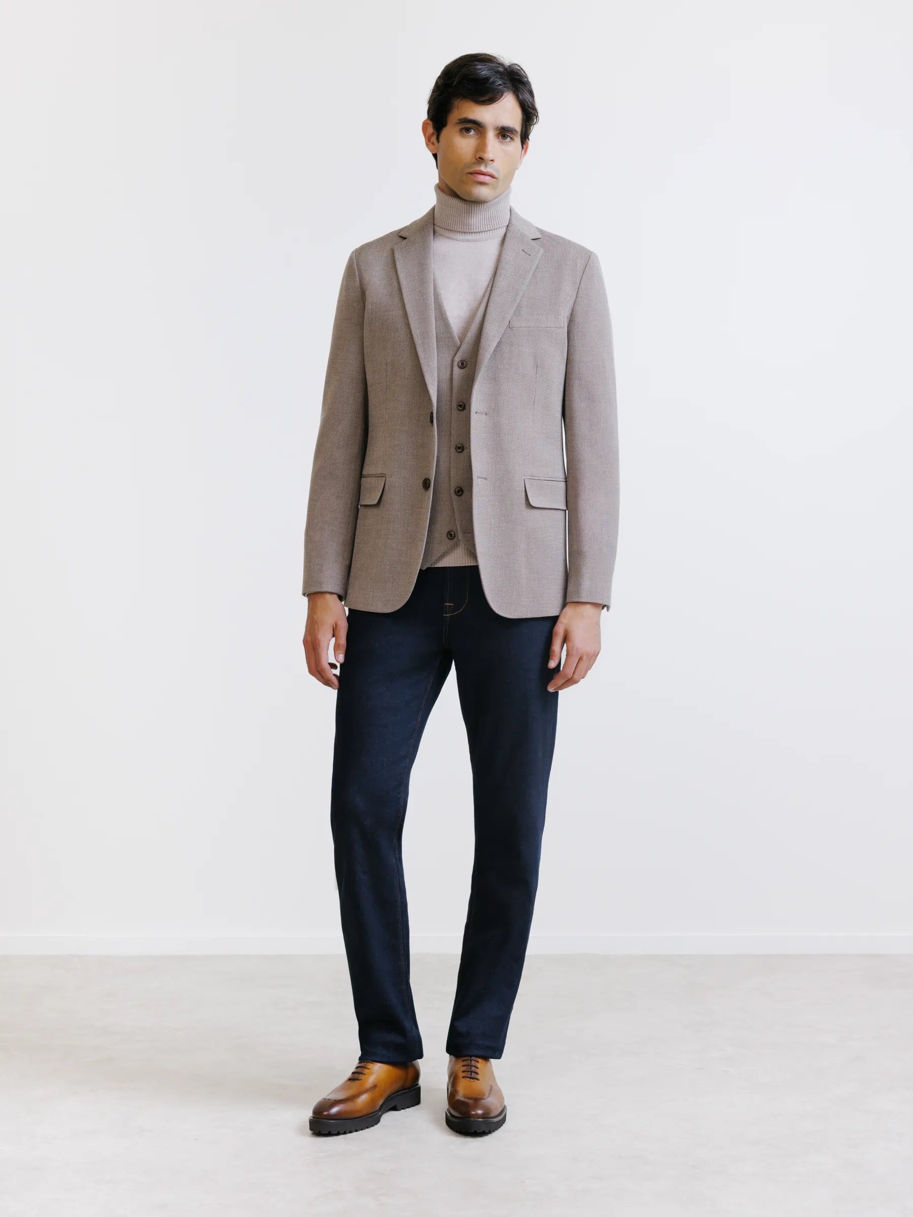 Veste 2 boutons beige