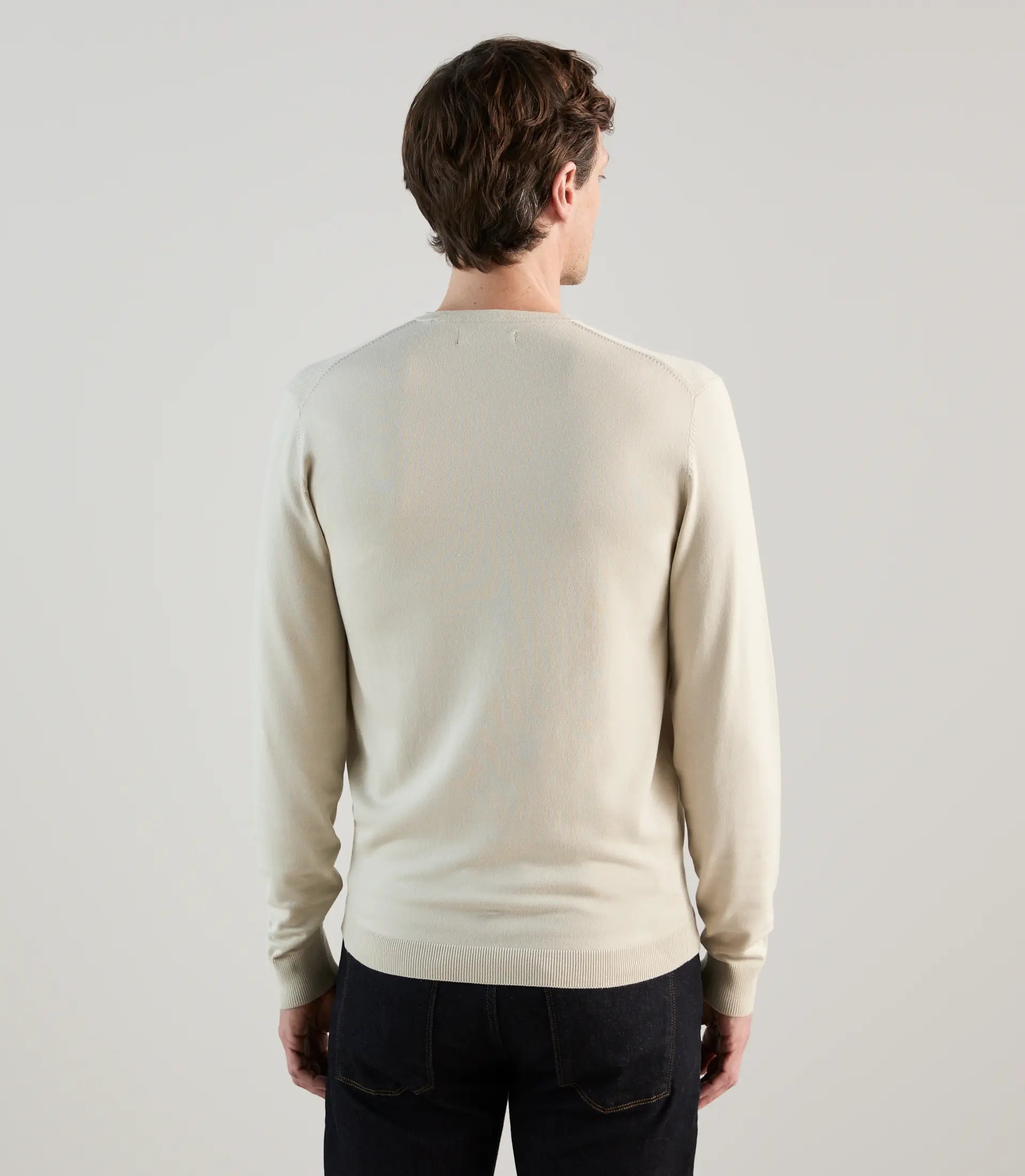 Pull col v beige clair - IZAC