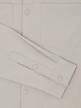 Beige technical overshirt