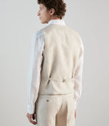 Gilet ville 100% lin beige - IZAC
