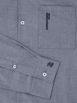 Chemise ville aspect chiné bleu