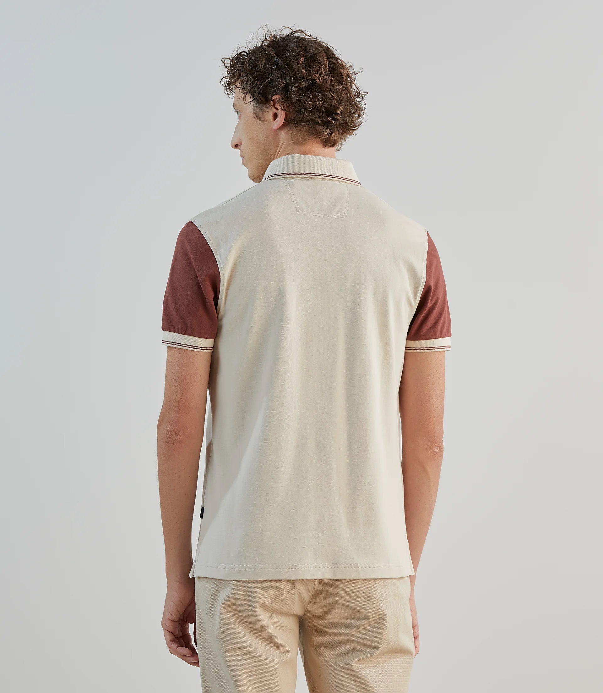 Polo piqué beige clair - IZAC