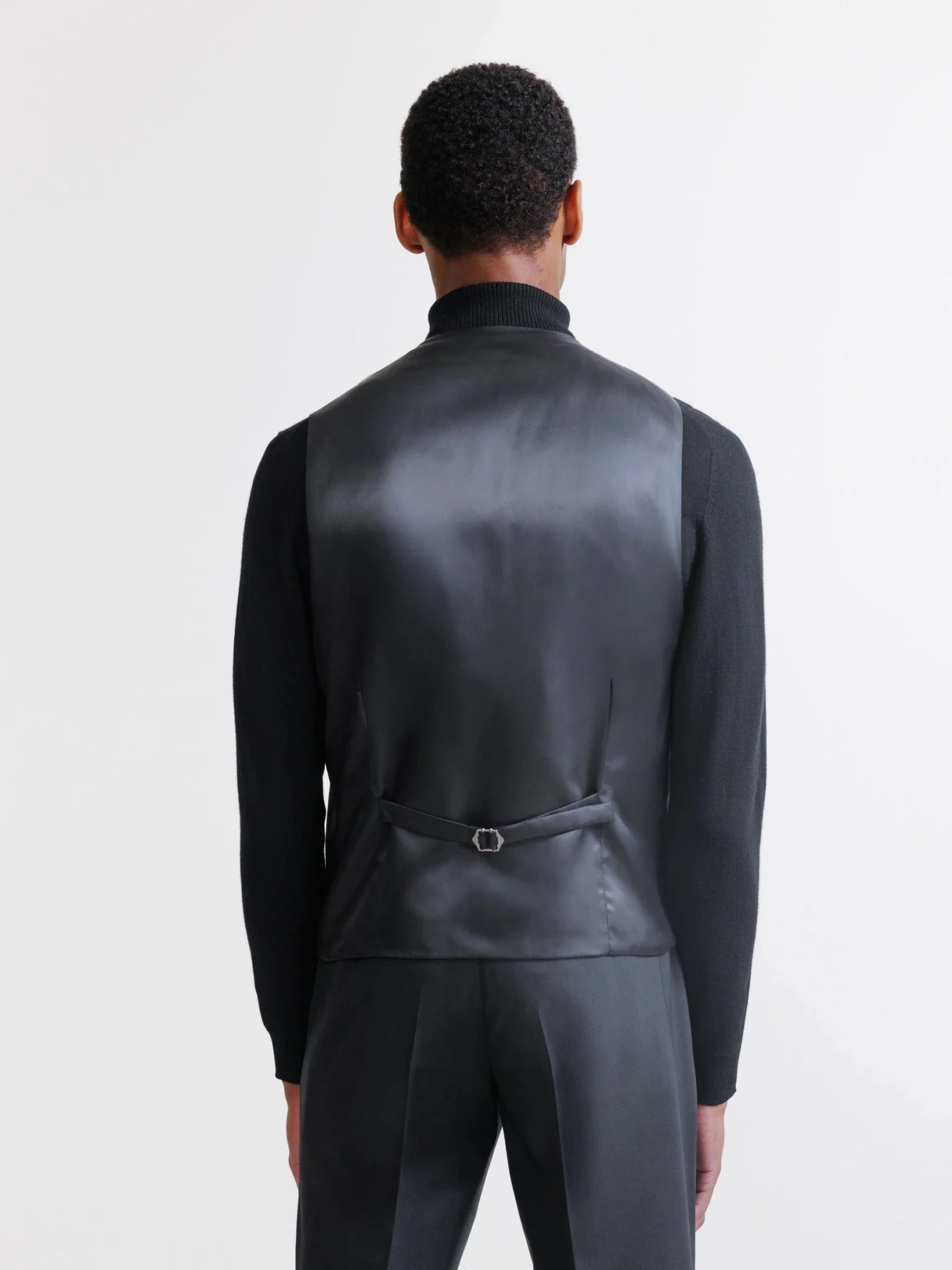 Gilet ville 100% laine noir - IZAC