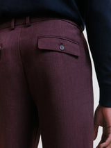 Pantalon armuré bordeaux