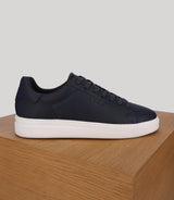 Basket en cuir marine