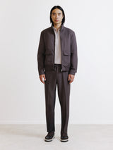Blouson col montant marron