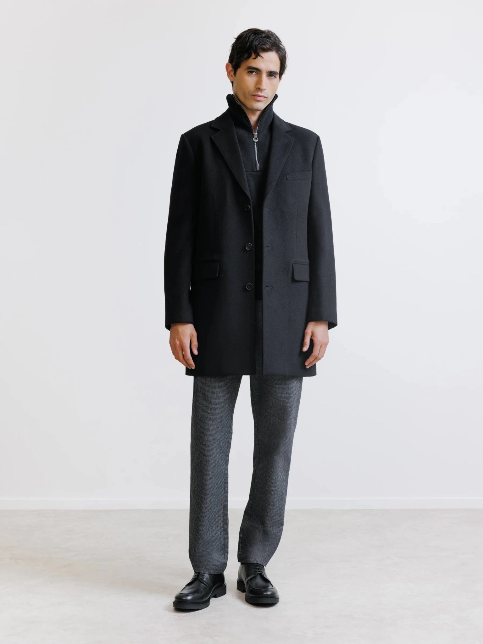 Manteau 3 boutons noir - IZAC