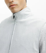 Doudoune sans manches gris clair
