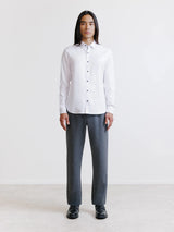 Shirt with white elbow patches