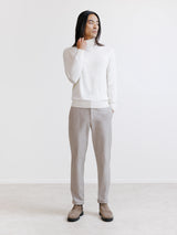 Ecru merino turtleneck sweater