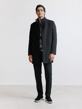 Black high-neck coat