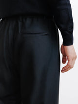 Black pleated chino pants