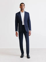 Two-button suit, 100% wool, navy blue