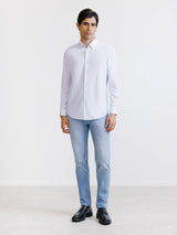 Chemise slim ciel
