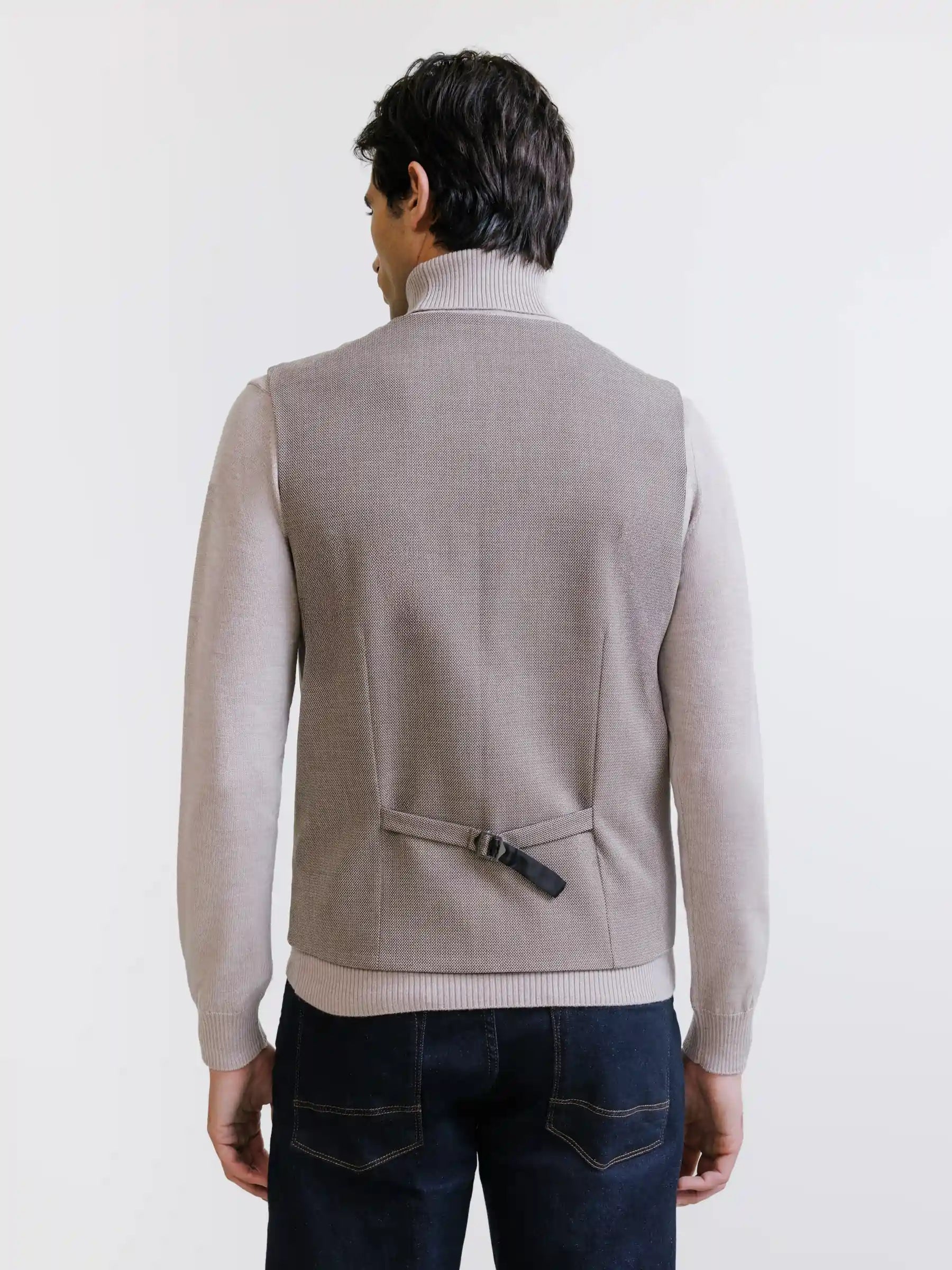 Gilet casual beige