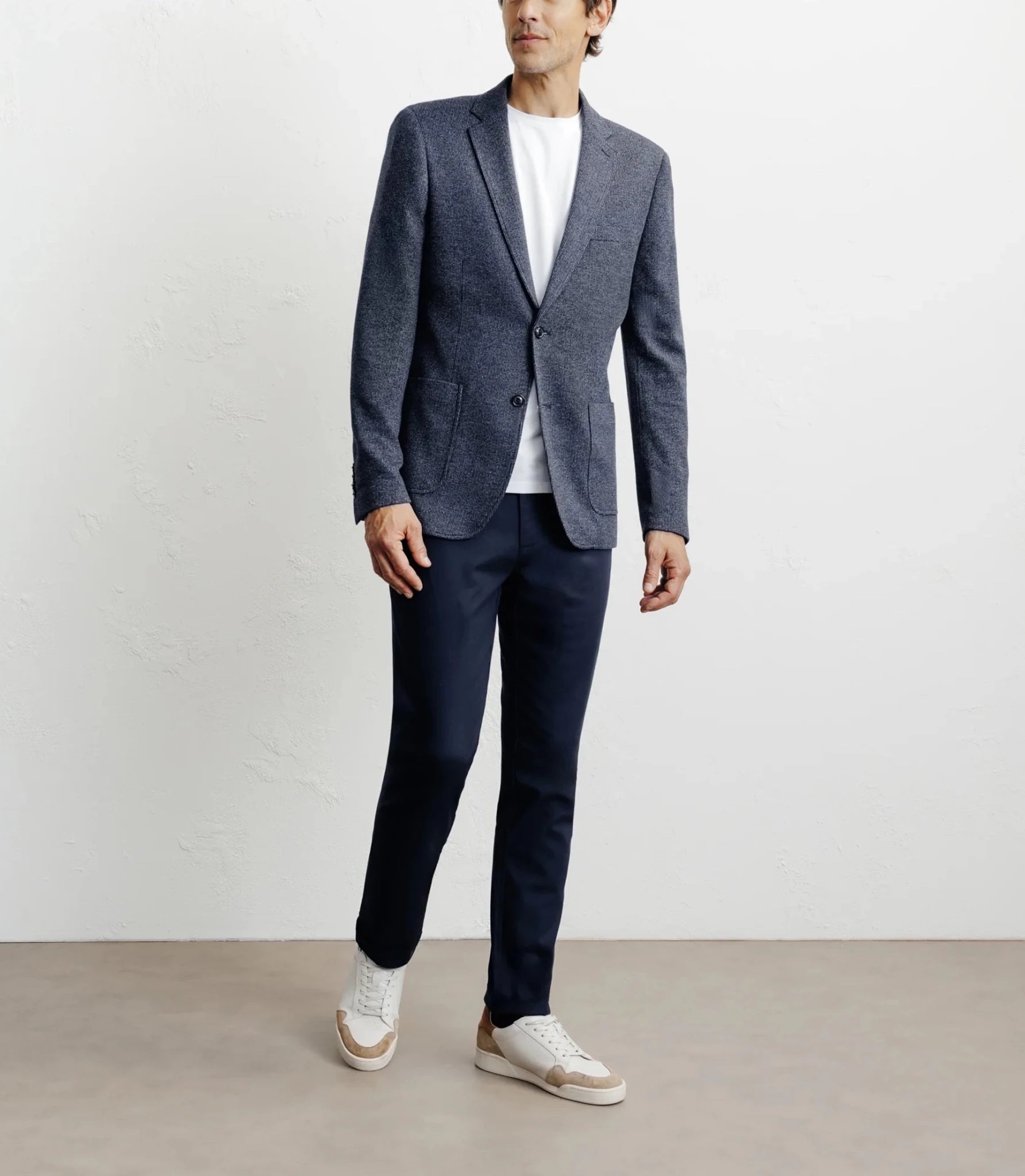Veste casual en maille marine - IZAC
