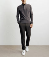 Pull col montant 100% cachemire marron