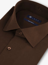 Brown cotton sateen shirt