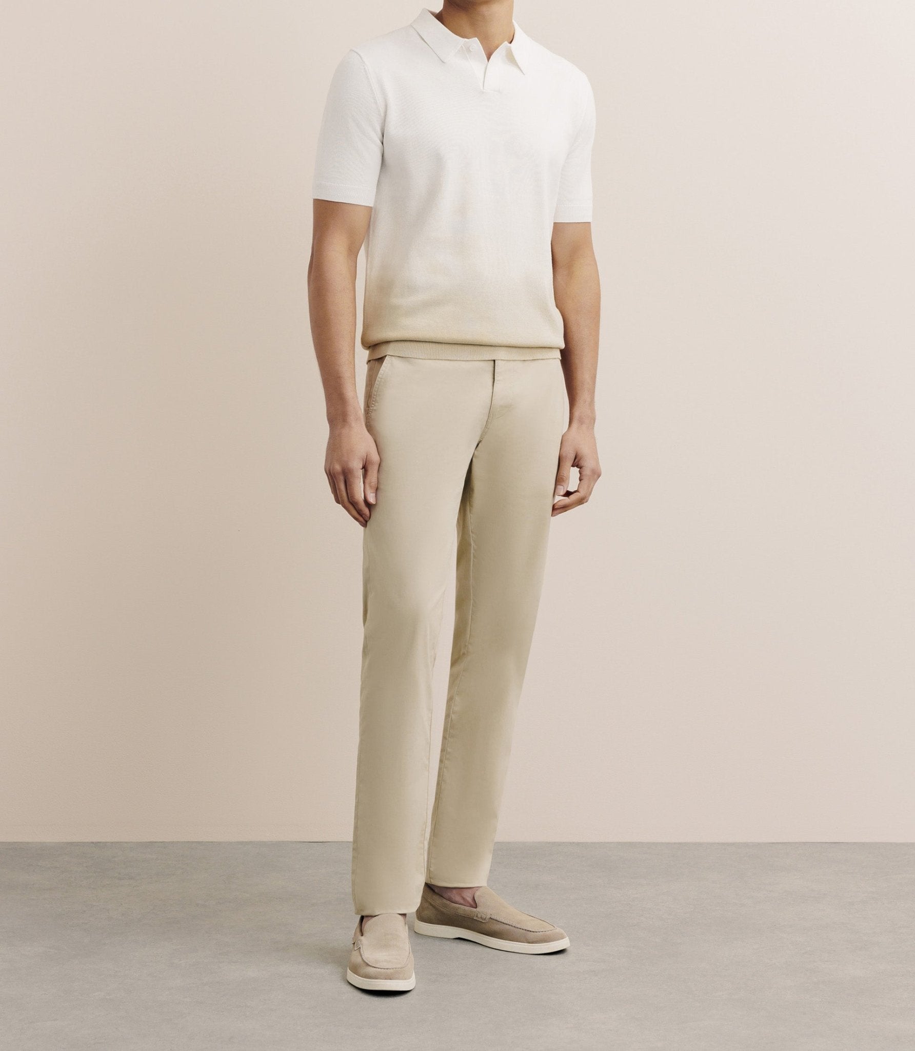 Polo en maille dégradé beige - IZAC