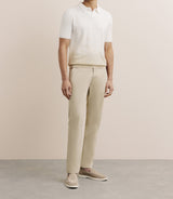 Polo en maille dégradé beige
