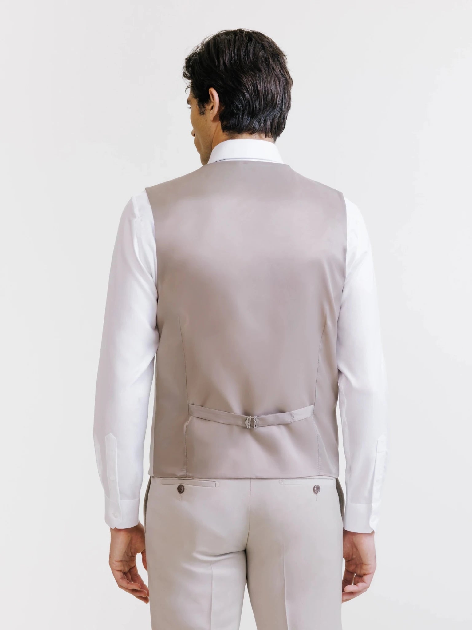 Gilet ville en laine majoritaire beige - IZAC