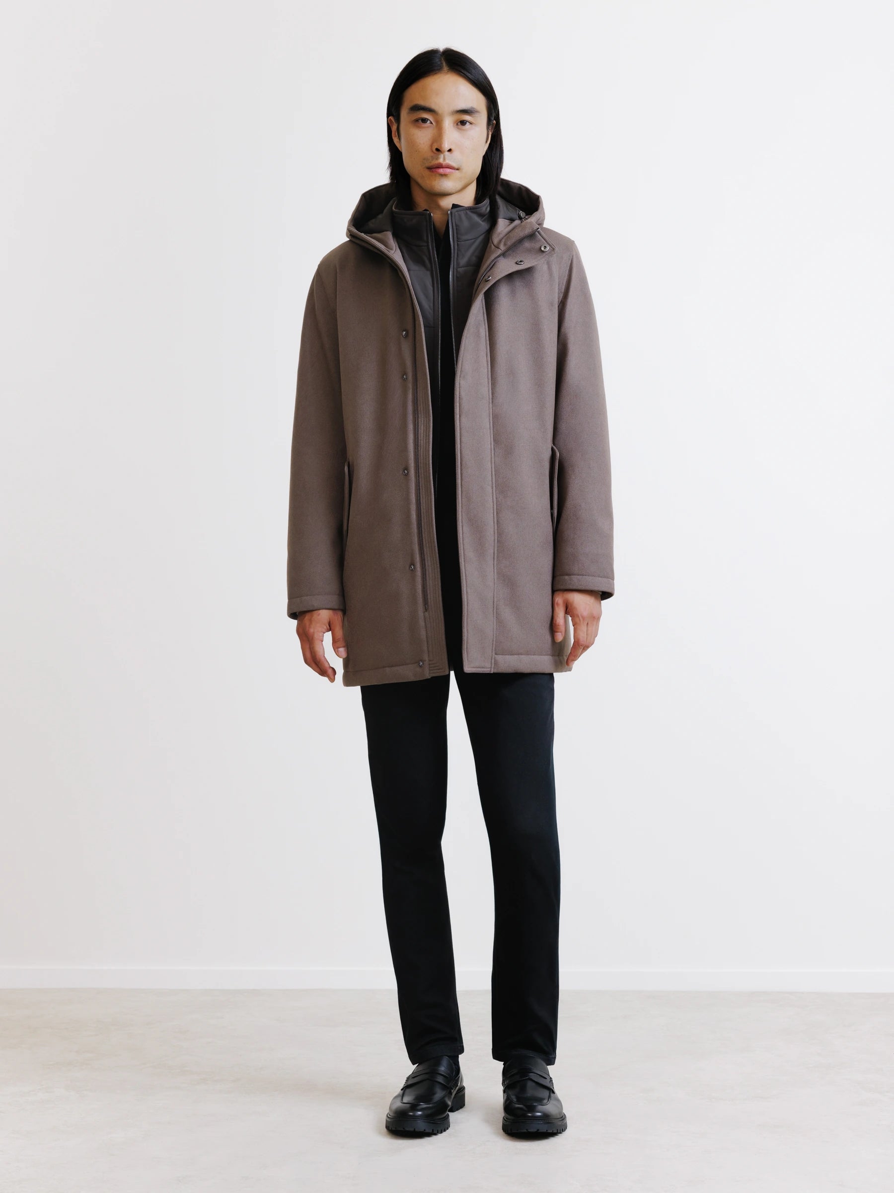 Taupe city parka