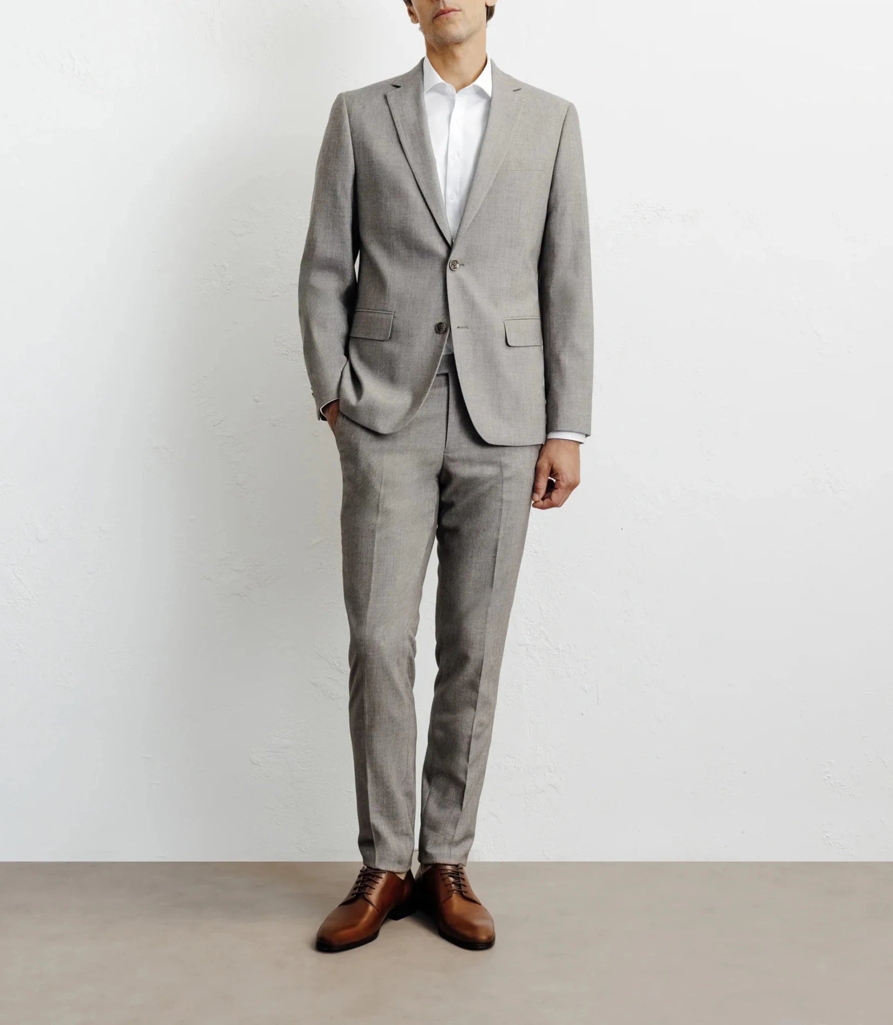 Costume avec 2 boutons beige - IZAC