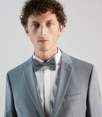 Nœud papillon uni bleu gris clair - IZAC