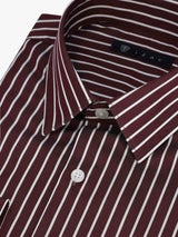Chemise à rayures bordeaux