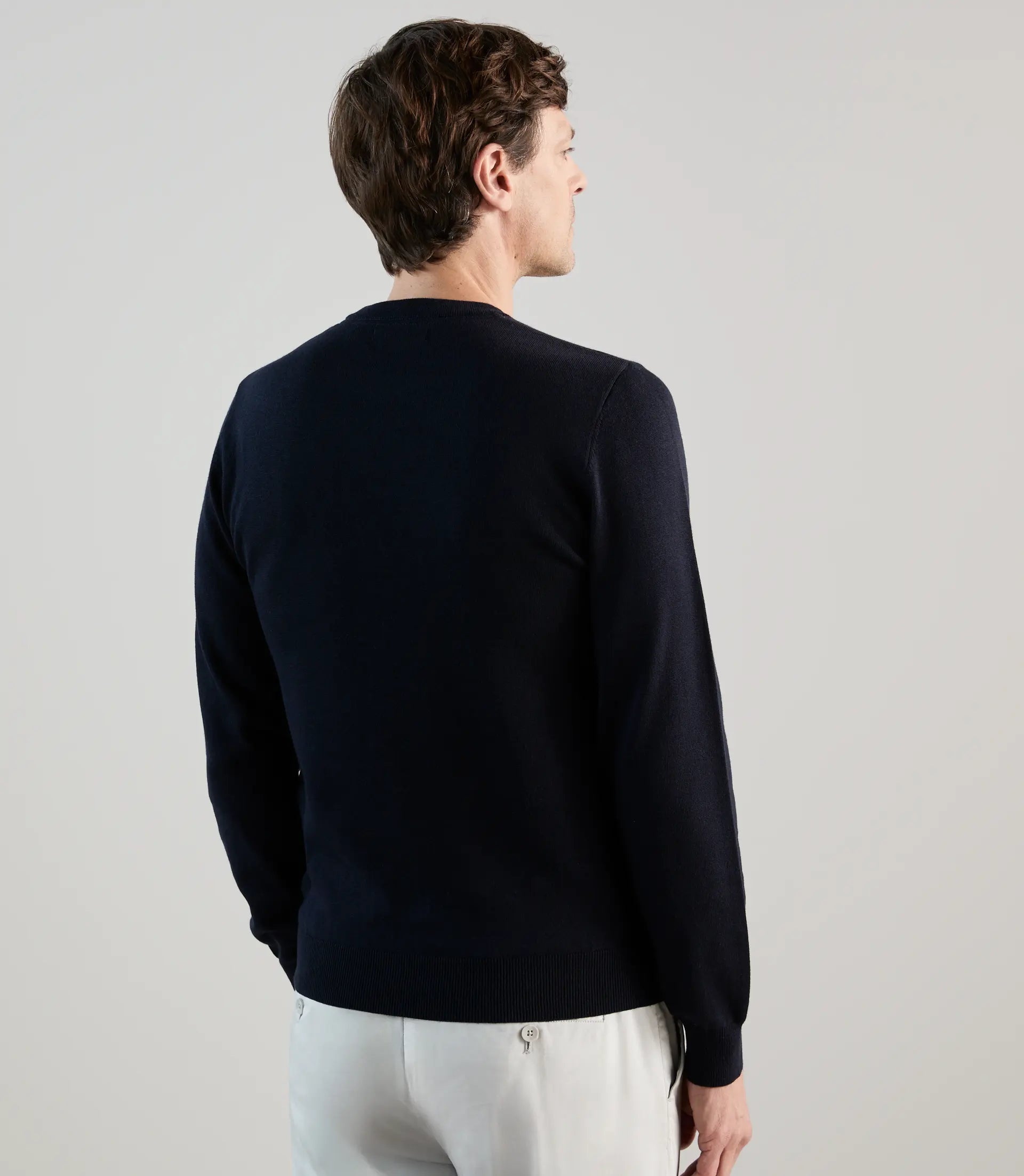 Pull avec poche bi - matière marine - IZAC