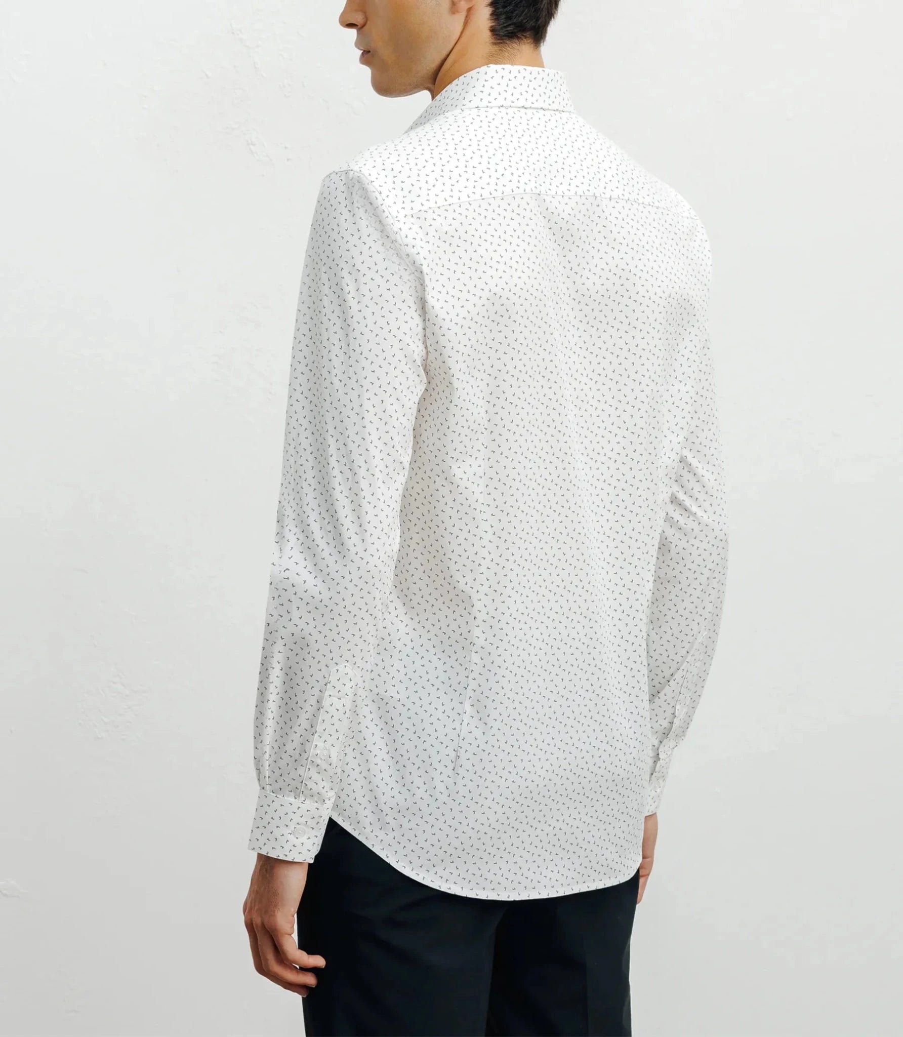 Chemise ville imprimée blanc