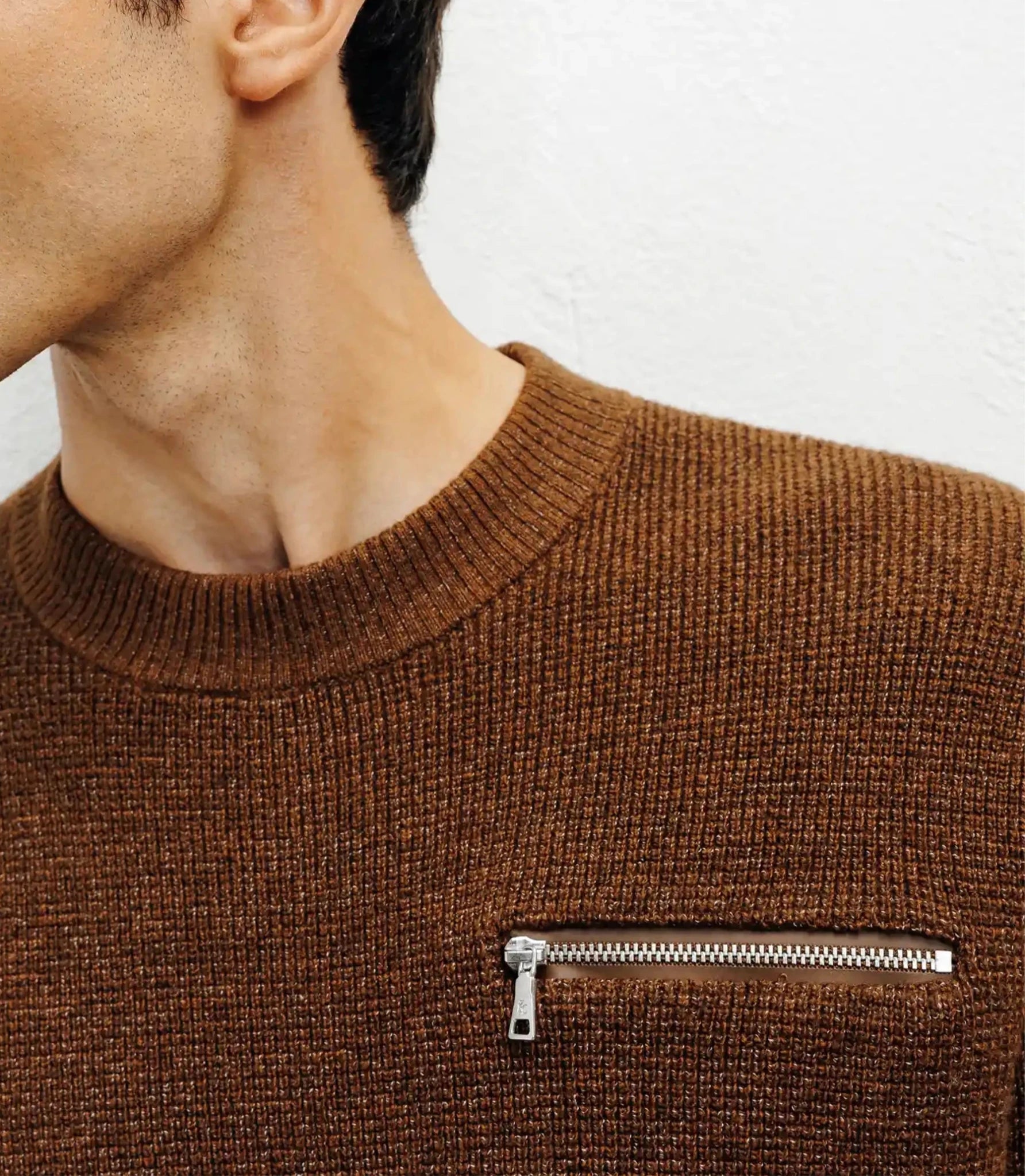 Pull col rond bronze - IZAC