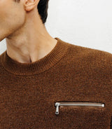 Bronze round-neck sweater
