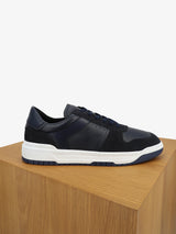 Baskets en cuir marine