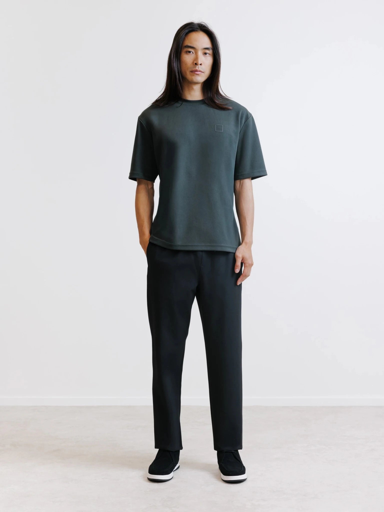 T-shirt oversize kaki foncé