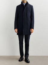 Manteau ville en laine marine